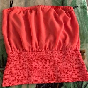 Guess coral color tube top size medium
